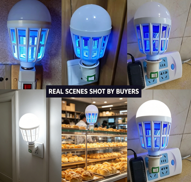 🔥New Hot Selling❤️🔥 LED Mosquito Killer Bulb – E27 Screw Base, Indoor/Outdoor Use