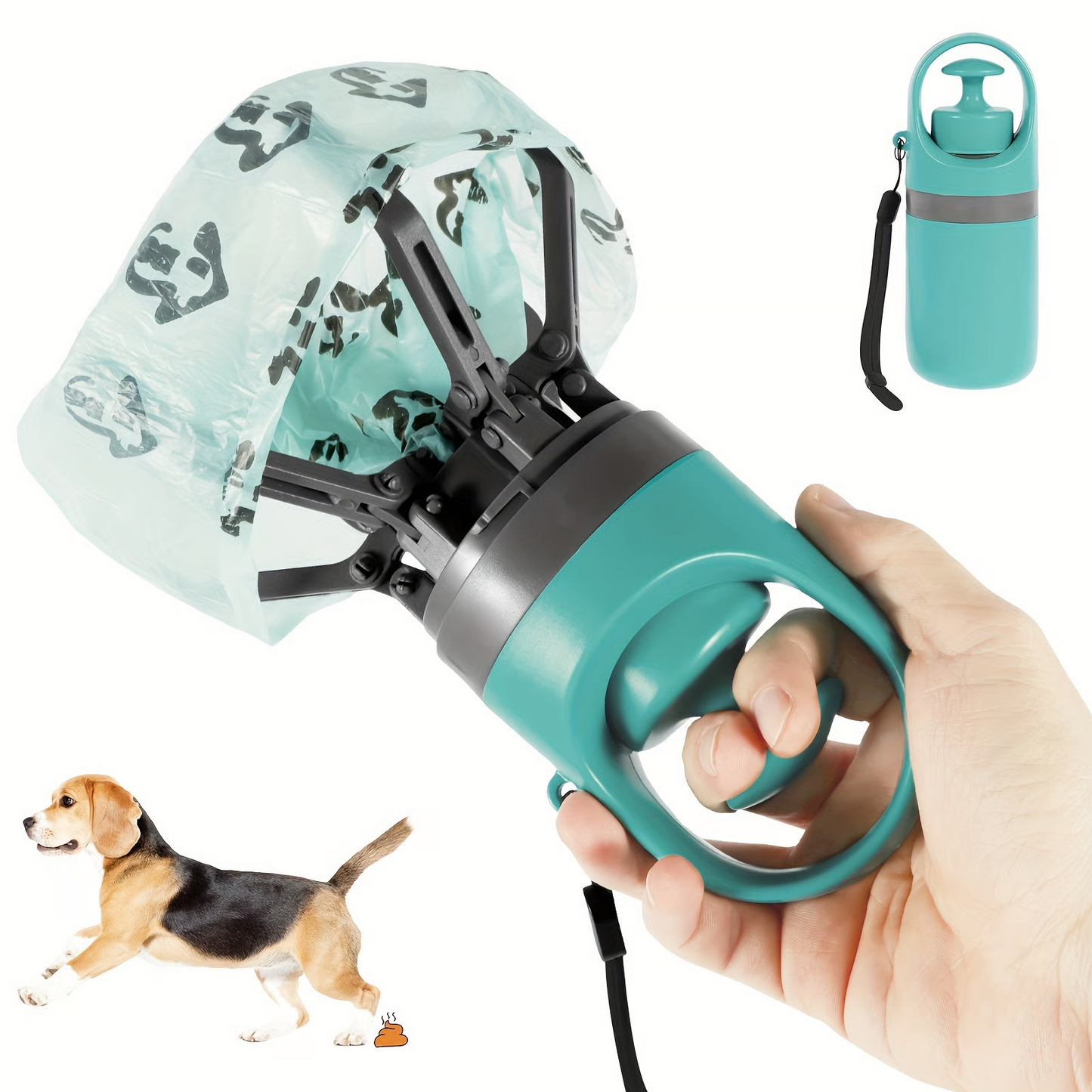 Mini Portable Dog Poop Scooper with Bag Dispenser