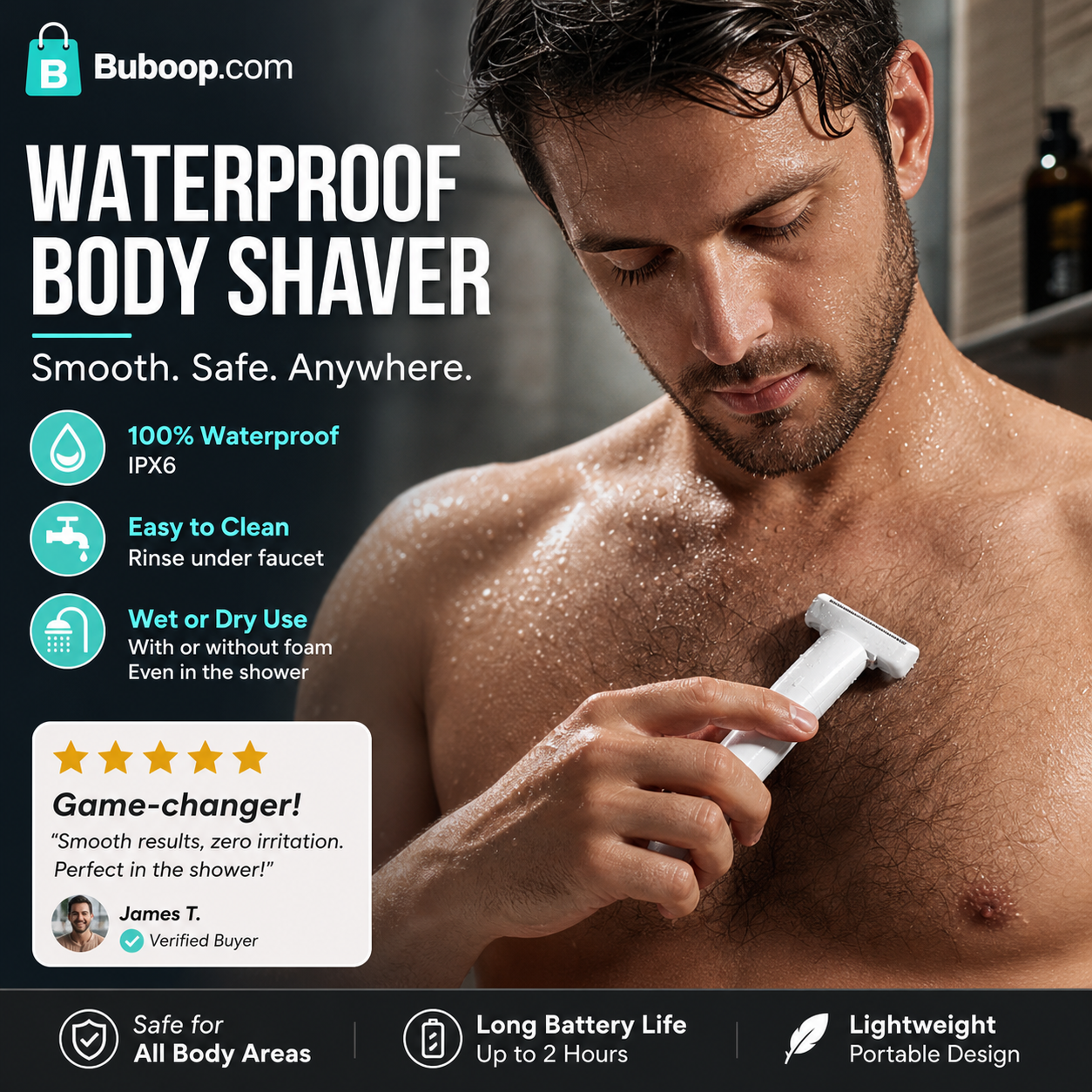Electric shaver for intimate areas