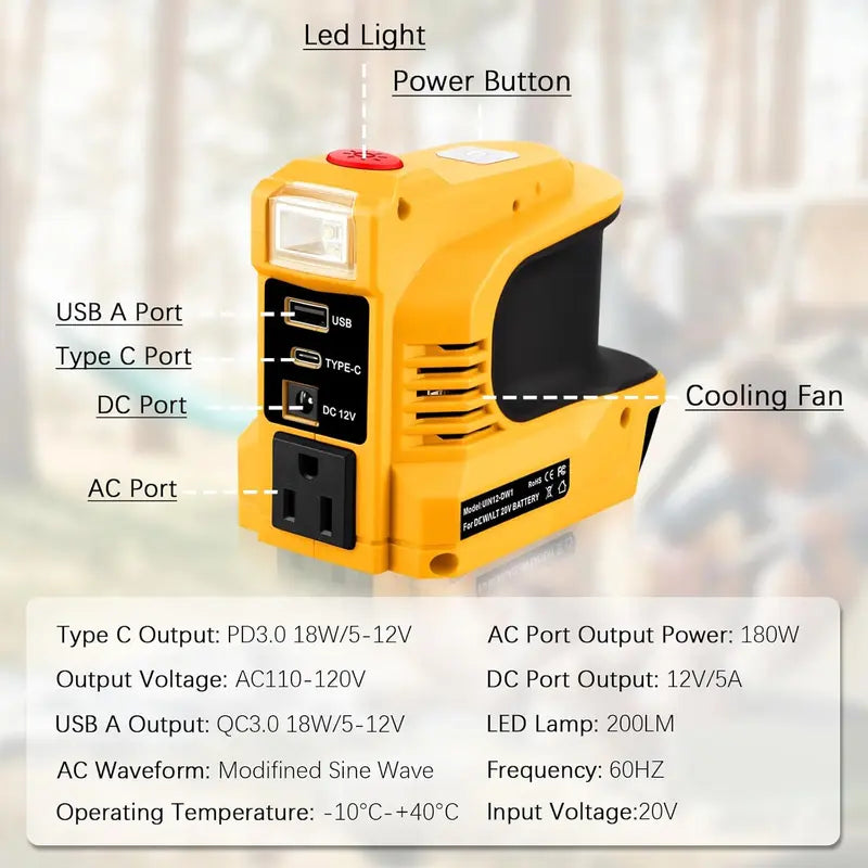 🔥Compact DC to AC Inverter - Suitable for cars, motorhomes, outdoor use ( Free Shipping )