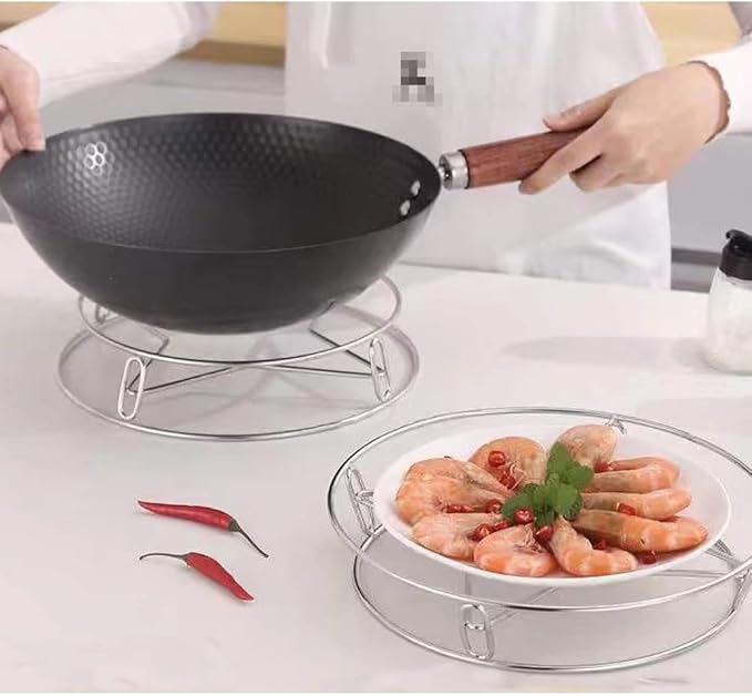 Stainless steel pot rack, round pot rack, metal pot rack, essential items for the kitchen