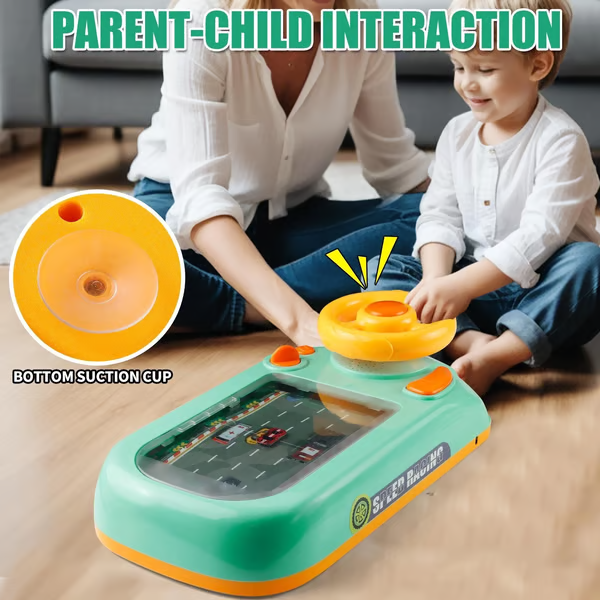 Racing Car Toy with Steering Wheel