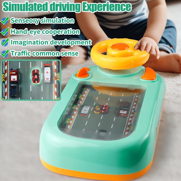 Racing Car Toy with Steering Wheel
