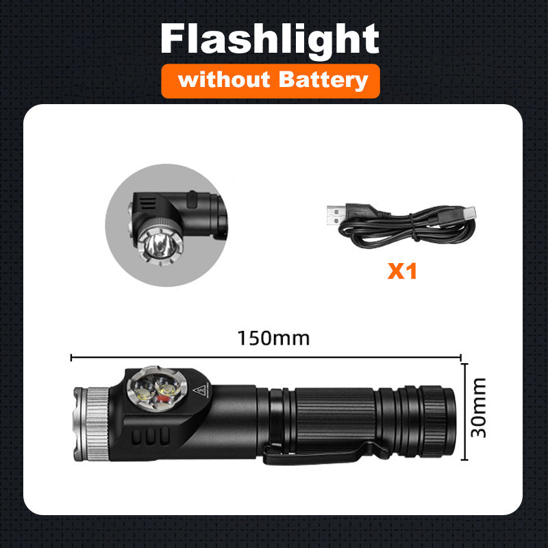 Multi-Function LED Flashlight with Magnetic Base