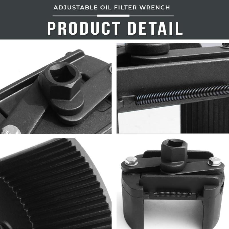 🛠️ 50% OFF NOW! 🔧 Adjustable Oil Filter Wrench – Greater Grip, Time-Saving & Durable Spring Design 🚗