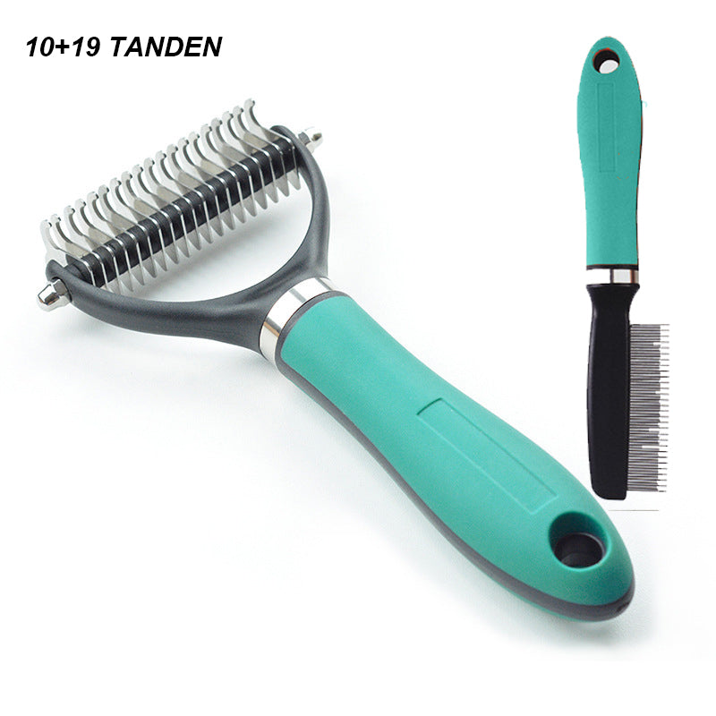 🐕 50% OFF NOW! 🐈 Double-Sided Deshedding Pet Grooming Brush – Dual-Sided Design, Ergonomic Handle & Gentle Grooming ✨