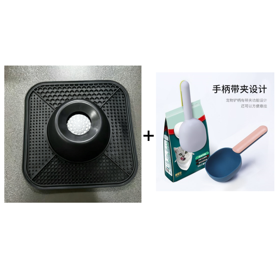 2-in-1 Slow Feeder Dog Bowl with Lick Mat