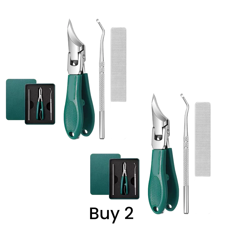 ✂️ Precision Nail Care 3-Piece Set | Curved Blade Prevents Splitting - Double-Sided File Smooths Rough Edges | 🏃 At-Home Care - Perfect for Travel