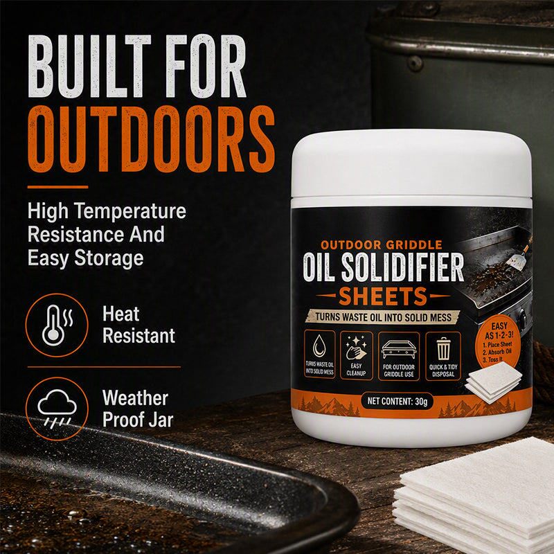 Fry Oil Solidifier for Grill & BBQ Griddle