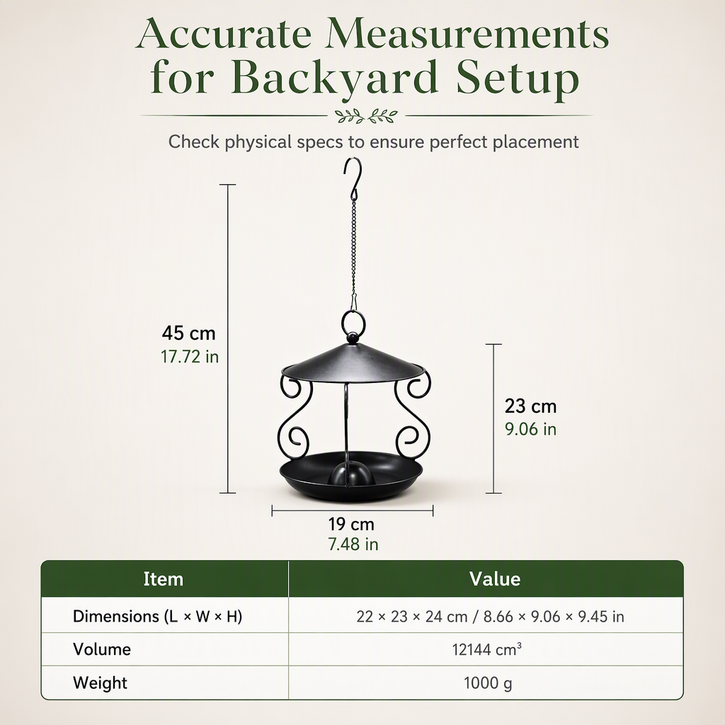 🐦 Covered Hanging Bird Feeder – Keep Bird Seed Drier Outdoors