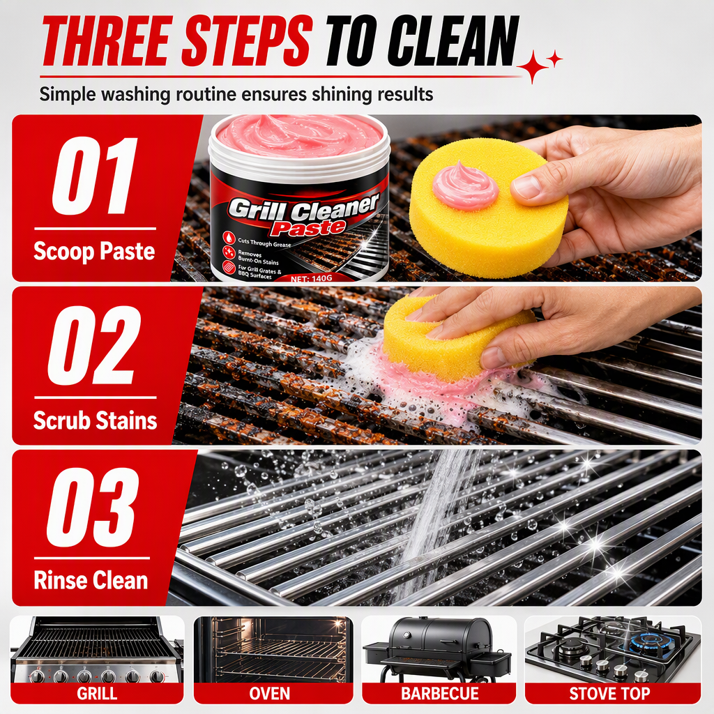 Oven and Grill Cleaning Paste for Tough Grease Removal