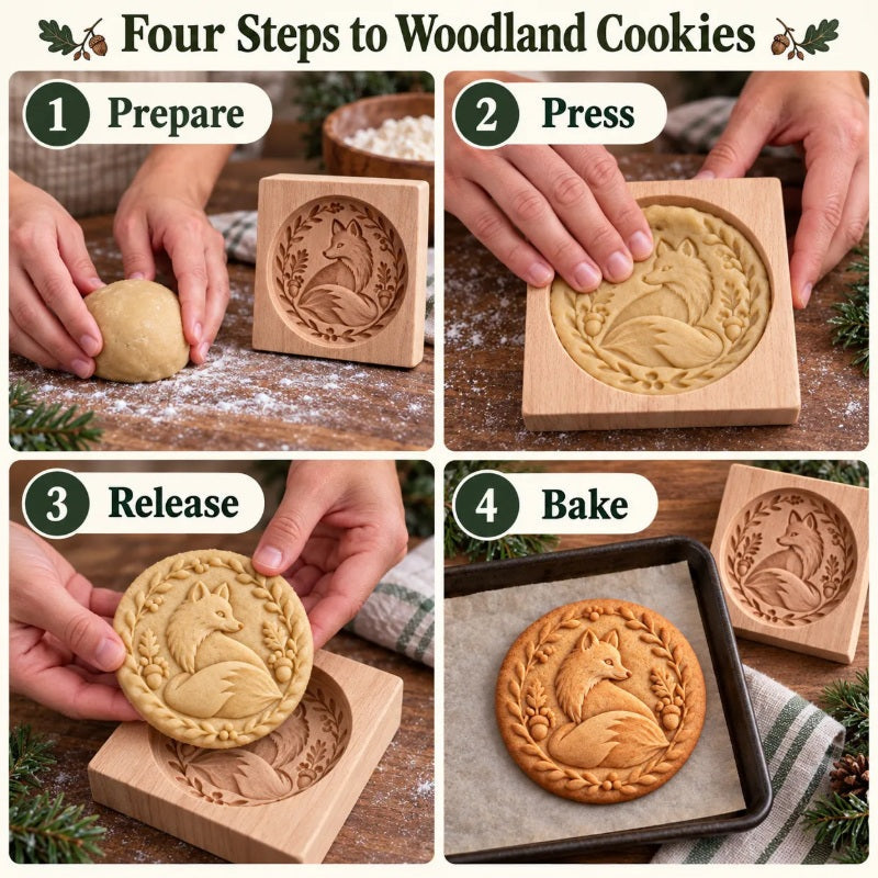 Woodland Animal Cookie Mold for Holiday Baking