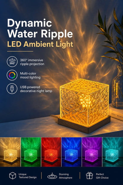 📢📢50% OFF !! ⏰Dynamic Water Ripple LED Ambient Light