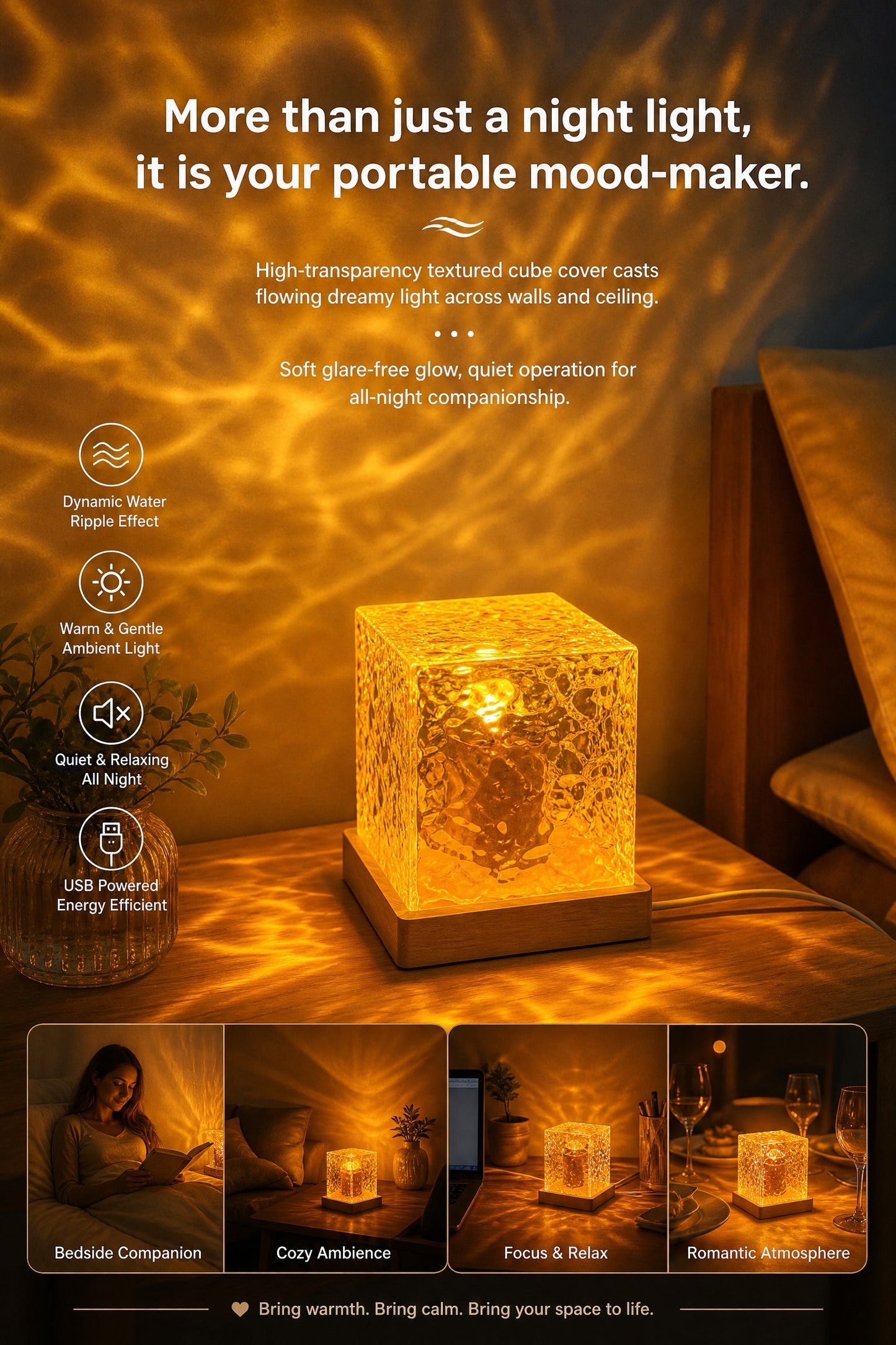 📢📢50% OFF !! ⏰Dynamic Water Ripple LED Ambient Light