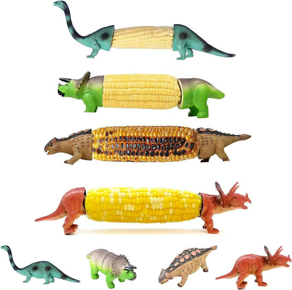 Dinosaur Corn Holders for Corn On The Cob - Funny Corn Cob Holder for Kids and Adults with Stainless Steel Prongs Dinosaur Corn Holders for Corn On The Cob - Funny Corn Cob Holder for Kids and Adults with Stainless Steel Prongs