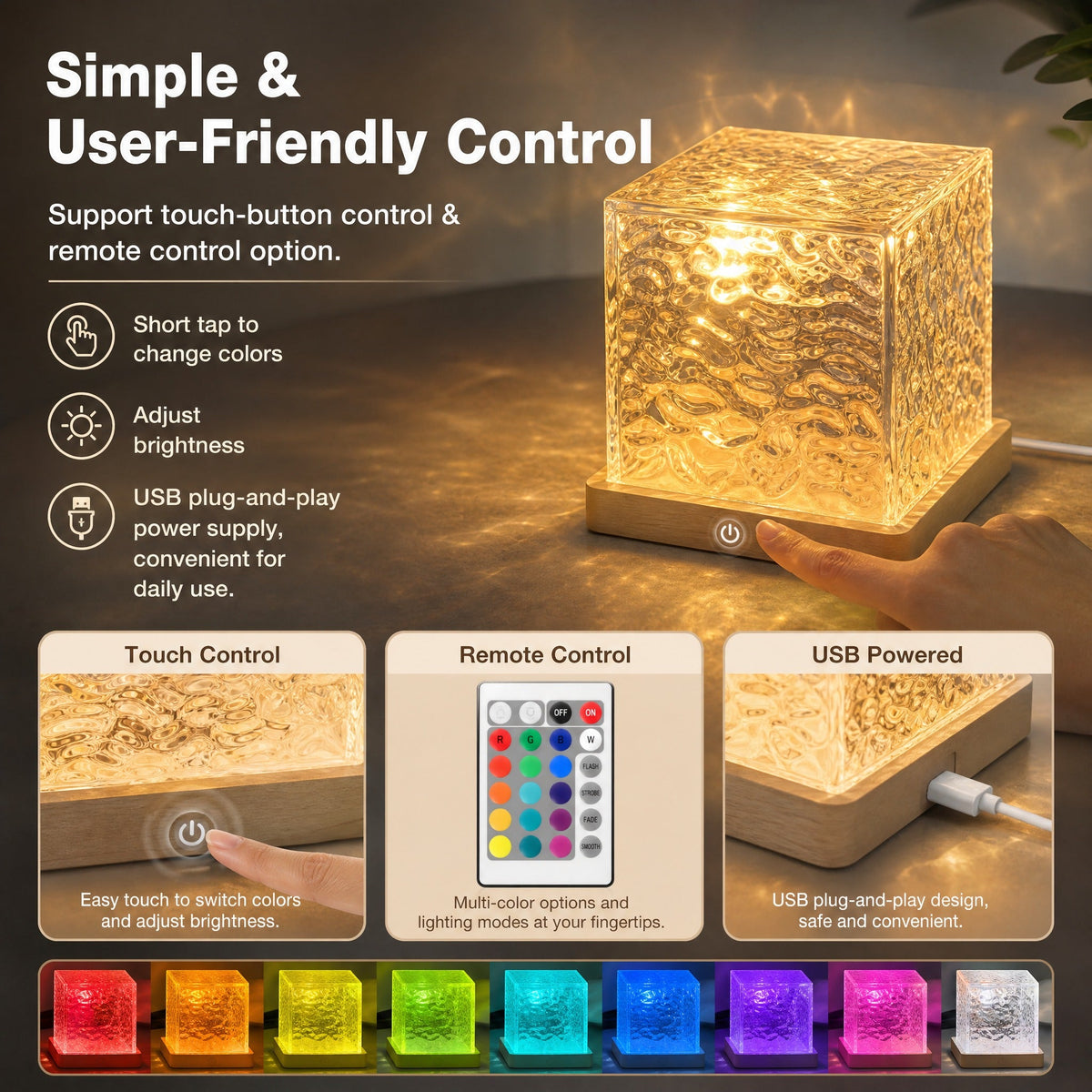 📢📢50% OFF !! ⏰Dynamic Water Ripple LED Ambient Light