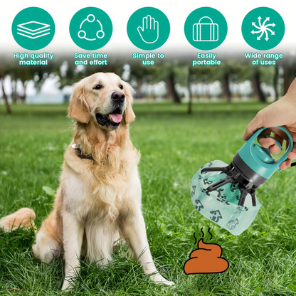 Mini Portable Dog Poop Scooper with Bag Dispenser