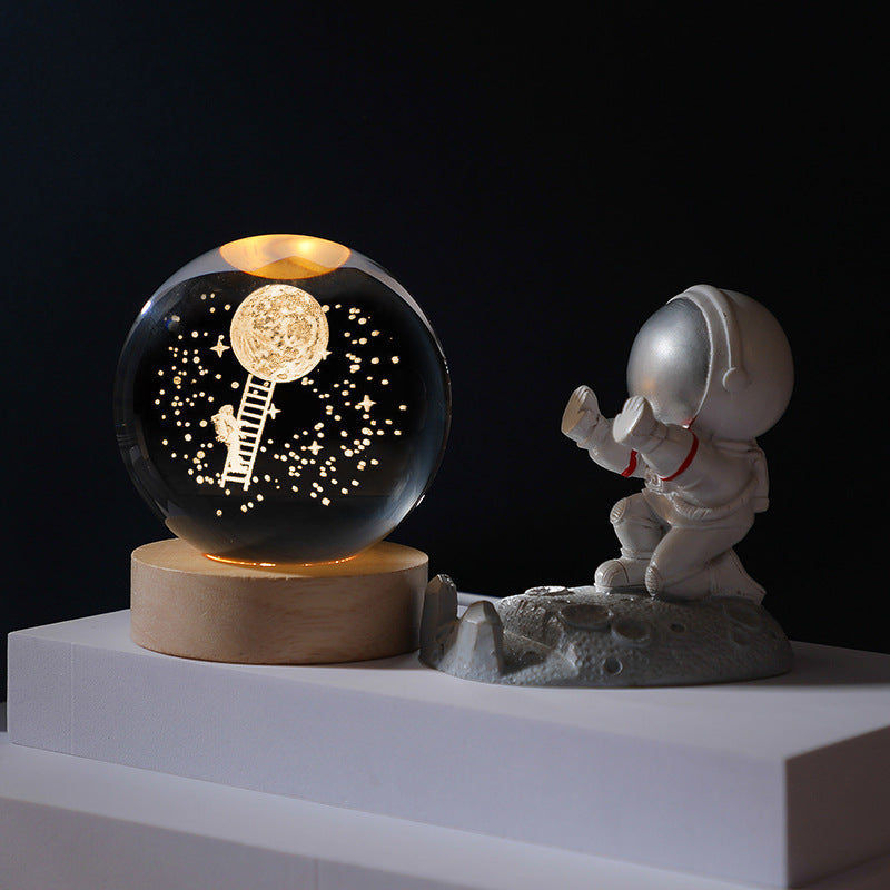 🌌 60% OFF NOW! ✨ 3D Galaxy Crystal Night Light – 16 Colors, Remote Control & USB Powered 🌙