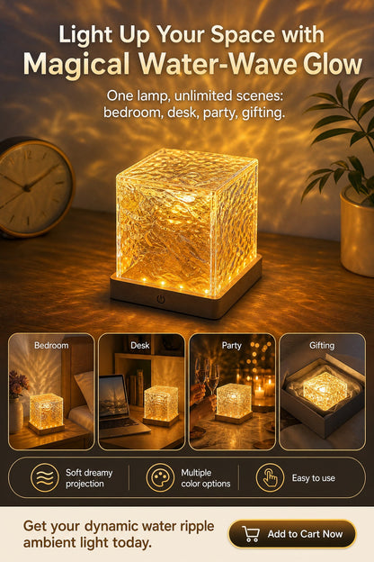 📢📢50% OFF !! ⏰Dynamic Water Ripple LED Ambient Light