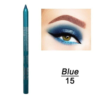 14-Pack Eyeliner Pencil Waterproof Colored Gel Liners with Metallic & Shimmer Finishes Smudge-Proof