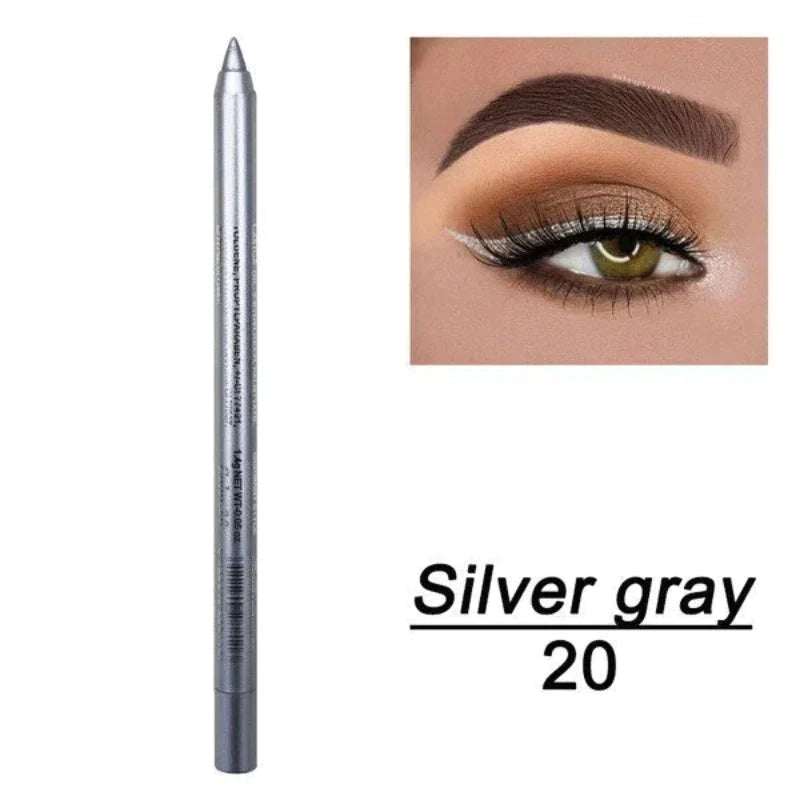 14-Pack Eyeliner Pencil Waterproof Colored Gel Liners with Metallic & Shimmer Finishes Smudge-Proof