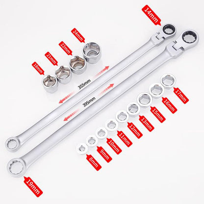 15pcs Adjustable Ratchet Wrench Kit（50%OFF）