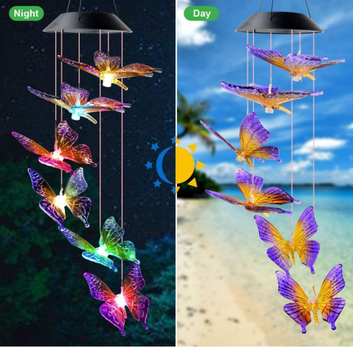 🦋Enhance Your Garden✨Creative Bird Design Solar Wind Chimes