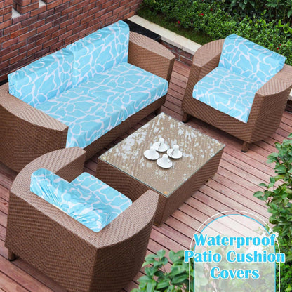 Patio Sofa Cushion Cover – Stretch, Water-Resistant ✨