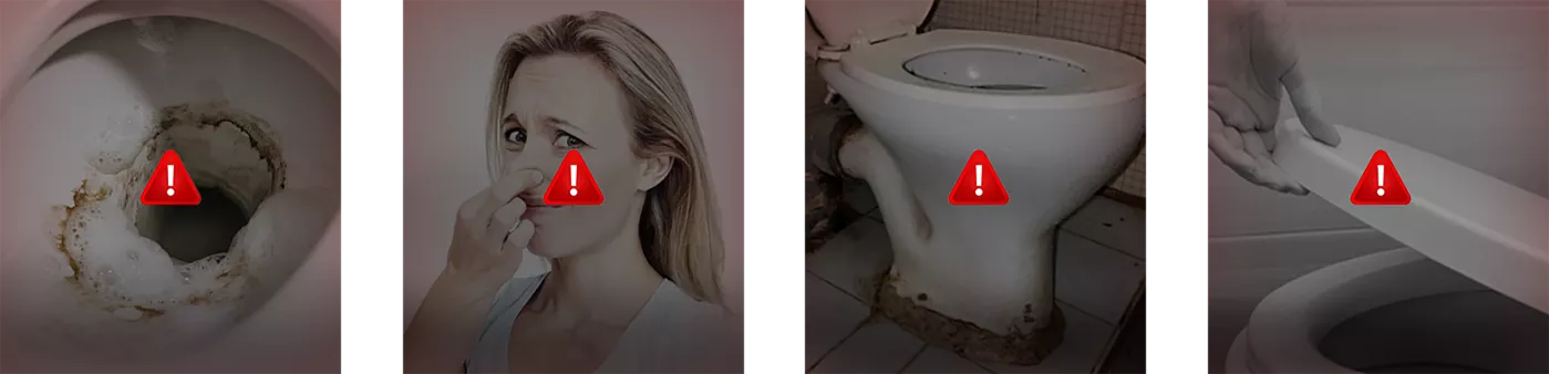 Stubborn stains, unpleasant odors, messy residue and disgusting contact