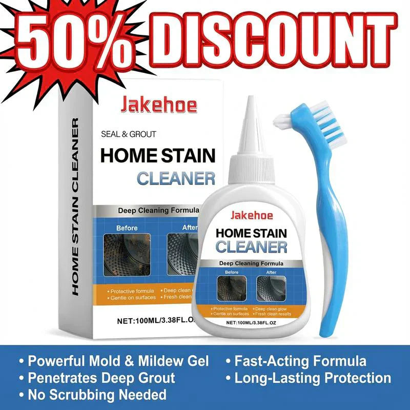 🔥LIMITED SALE 50% OFF!!💥Mold Remover Gel with Scrub Brush – Heavy Duty Mildew Stain Cleaner for Washer Gasket, Shower Caulk, Tile Grout & Bathroom