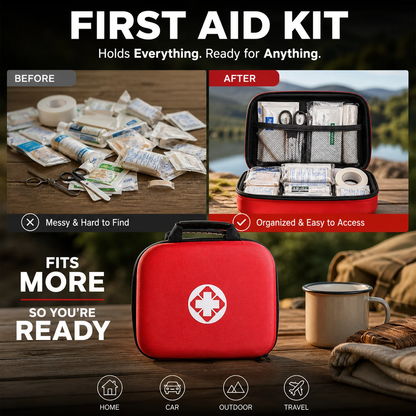 🔥Hot Sale 50% OFF🔥 26-Piece Portable First Aid Kit – for Home, Car, Travel & Camping, Compact 🏥