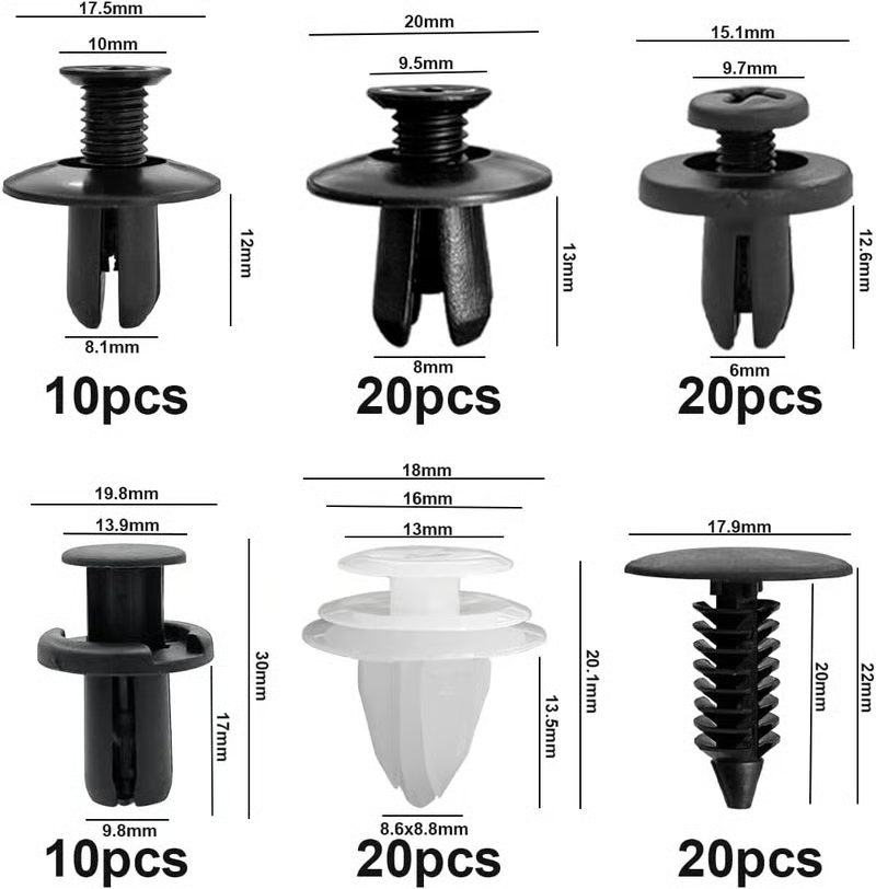 🔥 LAST DAY 49% OFF-100pcs Universal Expansion Screw Clips Set– Suitable For Car Mudguards, Door Panels, C05 C20 C32 B01 D02 A16 automotive parts.
