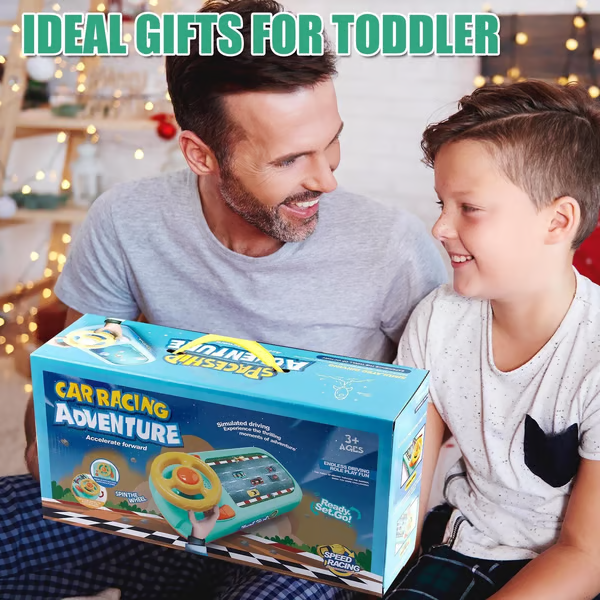 Racing Car Toy with Steering Wheel