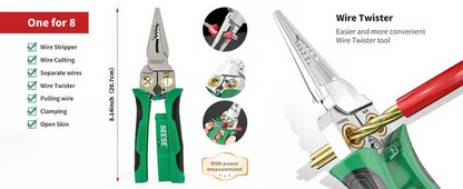 8 in 1 Wire Stripper Twister for Cutting and Pulling Wires