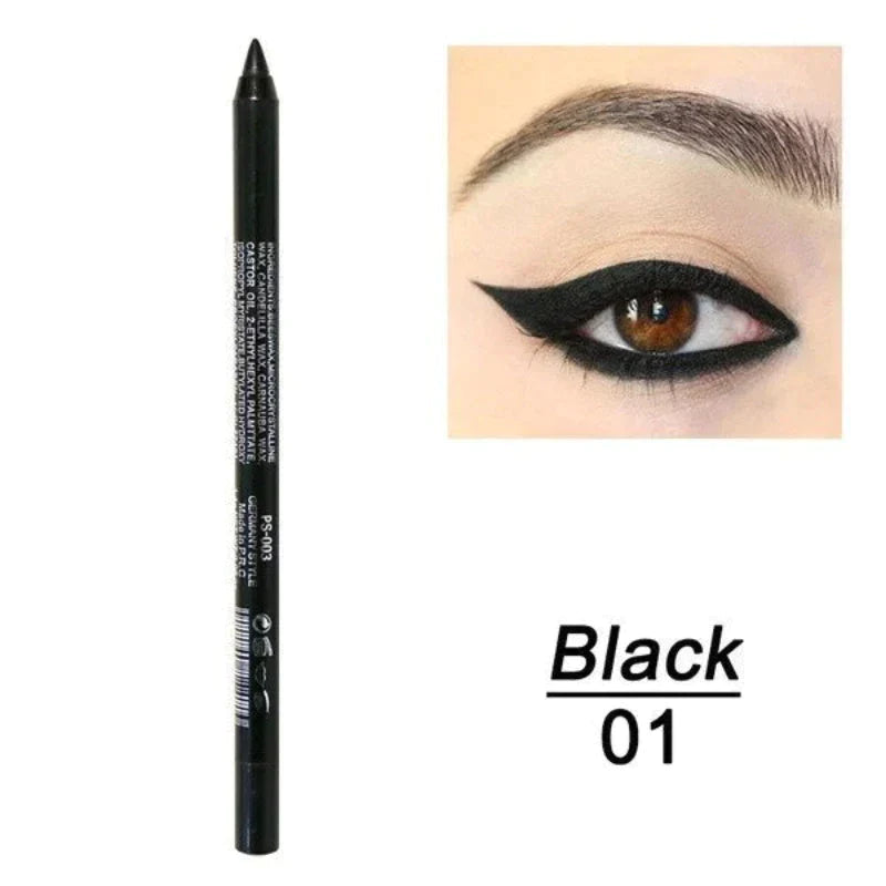 14-Pack Eyeliner Pencil Waterproof Colored Gel Liners with Metallic & Shimmer Finishes Smudge-Proof