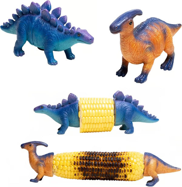 Dinosaur Corn Holders for Corn On The Cob - Funny Corn Cob Holder for Kids and Adults with Stainless Steel Prongs Dinosaur Corn Holders for Corn On The Cob - Funny Corn Cob Holder for Kids and Adults with Stainless Steel Prongs