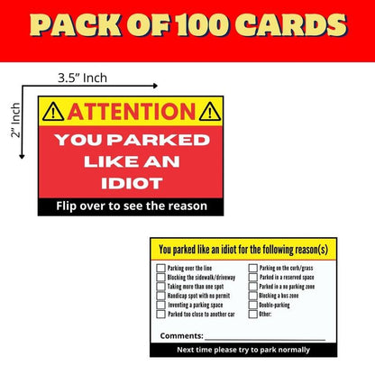 🔥Last Day Promotion 49% OFF - You Parked Like an Id10t Cards (100 cards)