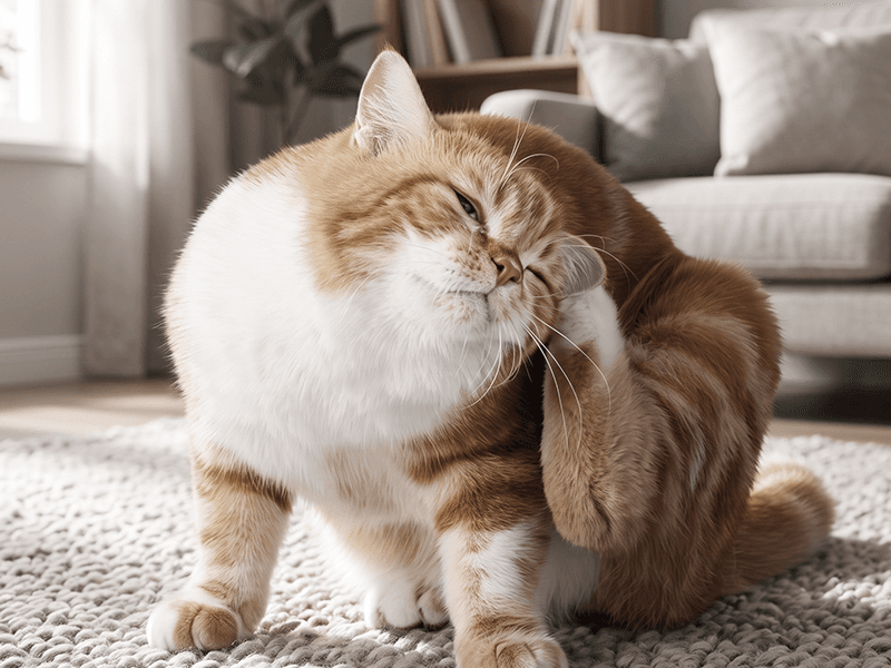 Cat constantly scratching its ear