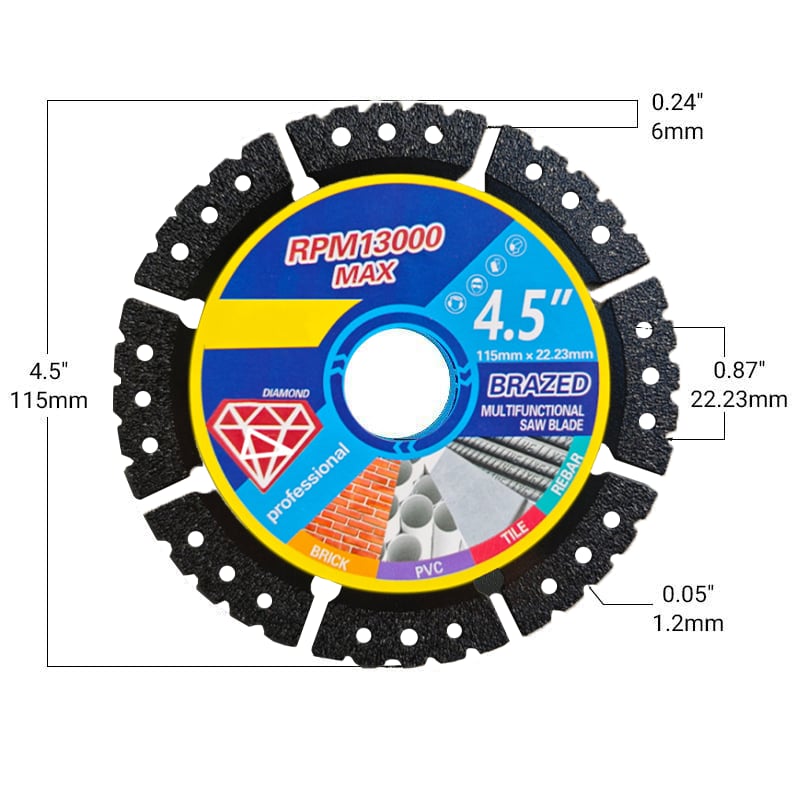 💎 -50% ON MULTI-MATERIAL DIAMOND BLADE! 💎 4.5" Ultra-Thin, Cuts Metal, Tile, Stone, Concrete & More ✨