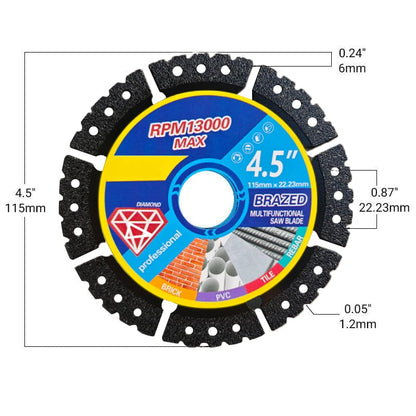 💎 -50% ON MULTI-MATERIAL DIAMOND BLADE! 💎 4.5" Ultra-Thin, Cuts Metal, Tile, Stone, Concrete & More ✨