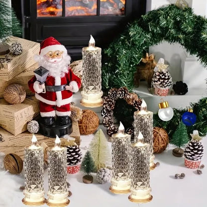 🔥49% OFF🎁 4-Piece LED Crystal Candleholder Lamp Set - Romantic Desktop Night Light