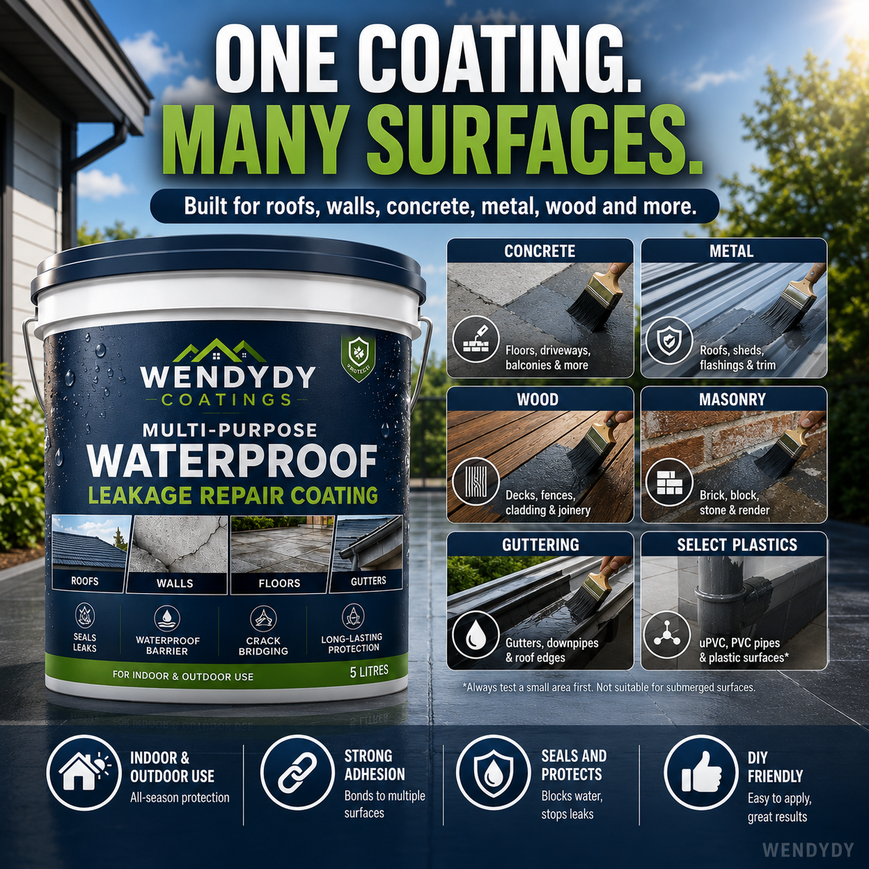 Multi-Purpose Waterproof Leakage Repair Coating