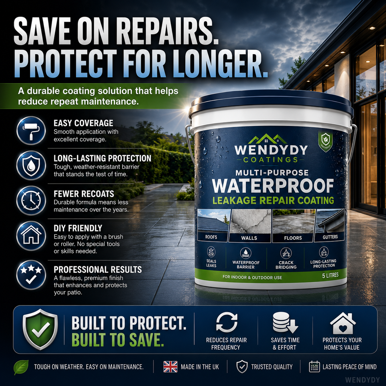 Multi-Purpose Waterproof Leakage Repair Coating