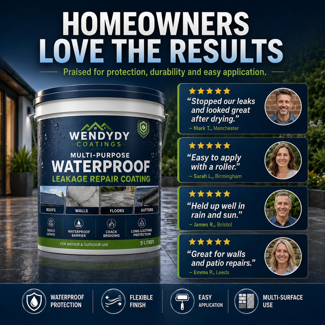 Multi-Purpose Waterproof Leakage Repair Coating