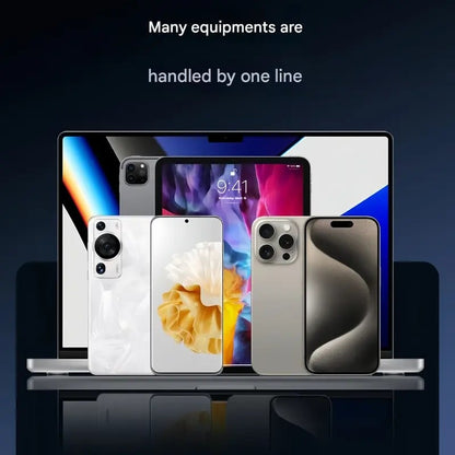 2-in-1 Braided Fast Charge Cable With Built-in Phone Stand