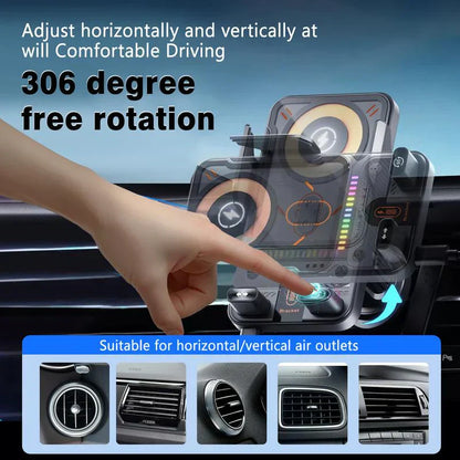 🔥HOT SALE 50% OFF🎁⚡Over 50,000 sold! 📱Smart 2-in-1 Car Rotating Mobile Phone Holder & Wireless Charger⚡