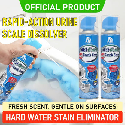 Toilet Foam Cleaner - Expands to clean hard-to-reach corners, removes stains and odors and leaves a light peach scent.