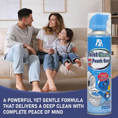 Toilet Foam Cleaner - Expands to clean hard-to-reach corners, removes stains and odors and leaves a light peach scent.