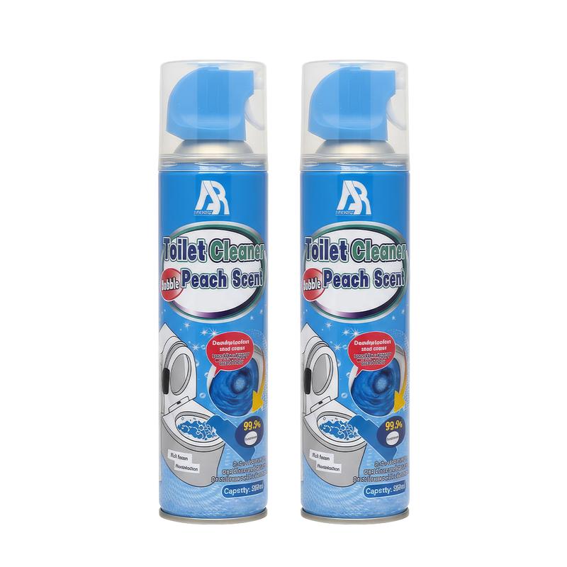 Toilet Foam Cleaner - Expands to clean hard-to-reach corners, removes stains and odors and leaves a light peach scent.