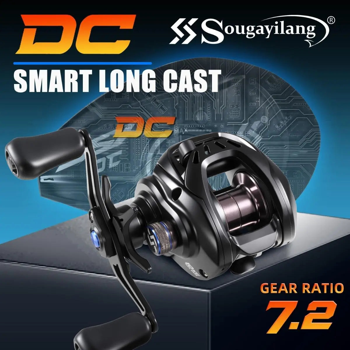 🌞Kick Off Spring With 50% Off!🎣DC Baitcasting Reel - Digital Brake System (Say Goodbye to Backlash!) - 7.2:1 High Speed - For Predatory Fishing in Freshwater & Saltwater